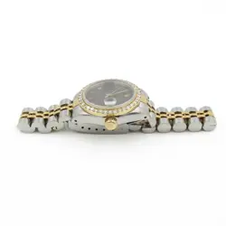 Ladies Rolex OP Datejust 69173 Black Jubilee Dial Diamond Bezel 26mm #W151263-1