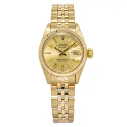 ROLEX DATEJUST 6917 18K YELLOW GOLD JUBILEE CHAMPAGNE DIAL AUTO LADY WATCH 26MM