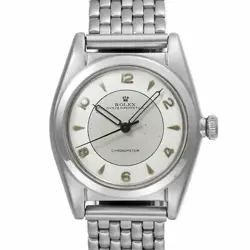 USED ROLEX BUBBLE BACK 2940 SILVER CASE: 32MM×32MM MEN'S WATCH #10301