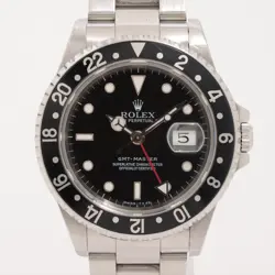 ROLEX GMT MASTER 16700 SS AT BLACK DIAL 1 EXTRA LINK