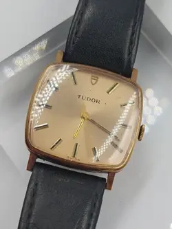 VINTAGE 9CT GOLD ROLEX TUDOR MANUAL WIND MEN'S WATCH - WORKING