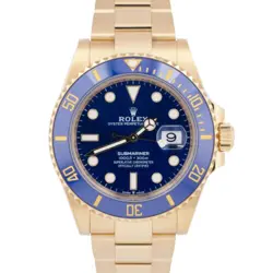 2024 NEW PAPERS ROLEX SUBMARINER DATE 41MM 18K GOLD BLUE WATCH 126618 LB BOX