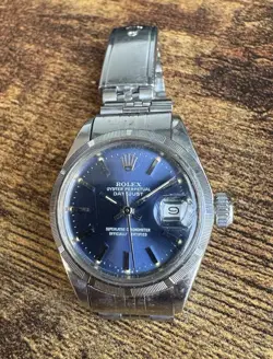 ROLEX DATE VINTAGE REF 6916 ORIGINAL BLUE DIAL LADIES AUTOMATIC WATCH 1973