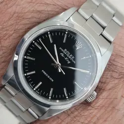 Mens Rolex Precision Ref 14000 Air King 35m Automatic 1990s All Original RA492