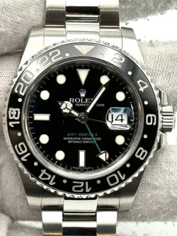ROLEX GMT MASTER II 40MM STAINLESS STEEL BRACELET 116710LN BOX & PAPERS 2008