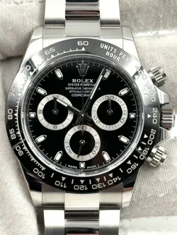 ROLEX COSMOGRAPH DAYTONA 40MM BLACK DIAL STAINLESS STEEL BRACELET 116500LN