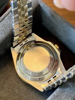 Rolex GMT-Master II Champagne Serti Dial 14k Gold/Steel with Diamonds and Rubies