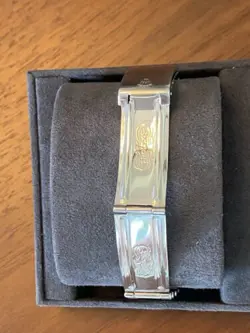 Rolex GMT-Master II Champagne Serti Dial 14k Gold/Steel with Diamonds and Rubies