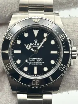 ROLEX SUBMARINER NO DATE CERAMIC 41MM STAINLESS STEEL BRACELET 124060