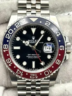 ROLEX GMT MASTER II PEPSI STAINLESS STEEL JUBILEE BRACELET 126710BLRO