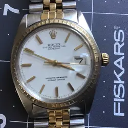 ROLEX OYSTER PERPETUAL DATEJUST 36MM  GOLD & STEEL WRIST WATCH