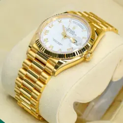Rolex Day-Date 128238 White Roman Dial Yellow Gold President 36mm 2021
