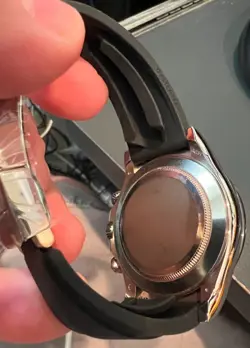 ROLEX 18K WHITE GOLD COSMOGRAPH DAYTONA Black DIAL 116519 Chronograph Oysterflex