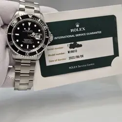 2022 RSC MINT ROLEX SUBMARINER DATE 16610 BLACK DIAL STAINLESS STEEL OYSTER 40MM