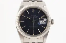 ROLEX DATEJUST 16030 STAINLESS STEEL 36MM MEN'S WATCH (BLUE DIAL)