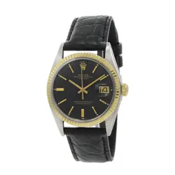 VINTAGE 1969 ROLEX DATEJUST 1601 BLACK DIAL