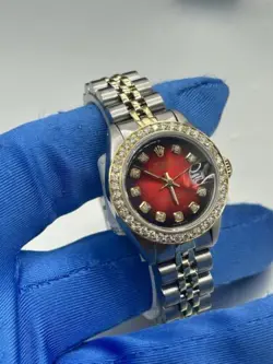 ROLEX 26MM DATEJUST 6917 TWO-TONE JUBILEE BRACELET CUSTOM DIAMOND BEZEL