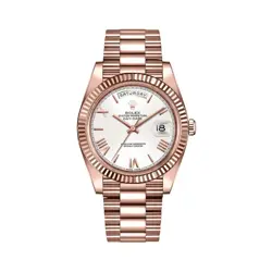 ROLEX DAY-DATE 228235 ROSE GOLD WHITE ROMAN DIAL