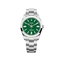 ROLEX OYSTER PERPETUAL 126000 STAINLESS STEEL GREEN DIAL
