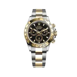 ROLEX DAYTONA 116503 YELLOW GOLD STAINLESS STEEL BLACK DIAL