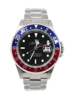ROLEX GMT-MASTER II PEPSI STAINLESS STEEL WATCH 16710