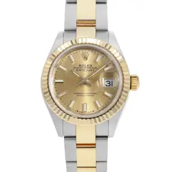 ROLEX DATEJUST 28 279173 CHAMPAGNE GOLD BAR 3 ROWS OYSTER BREATH RANDOM NUMB...
