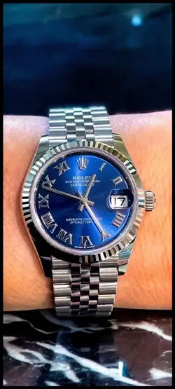 SILVER BEZEL AZZURO