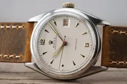 [FLAW] VINTAGE ROLEX OYSTERDATE 6094 MANUAL 34MM CAL.740 MEN WATCH 1950'S #1349
