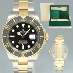 2023 MINT ROLEX SEA-DWELLER 43MM TWO-TONE YELLOW GOLD 126603 STEEL BLACK WATCH
