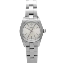 ROLEX WATCH OYSTER PERPETUAL 76080 K SERIES AUTOMATIC WINDING SILVER DIAL LADIES