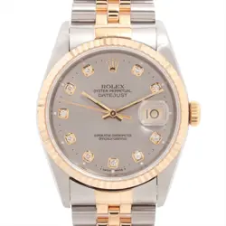 ROLEX DATEJUST 16233G SS×YG AT SILVER-FACE