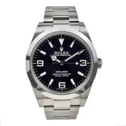 ROLEX MEN'S EXPLORER MK II LUME 39MM STEEL REF 214270 BLACK DIAL AUTOMATIC WATCH