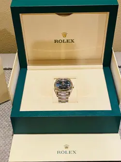 NEW IN BOX ROLEX PRESIDENT, DAY DATE, OYSTER, 40 MM, WHITE GOLD