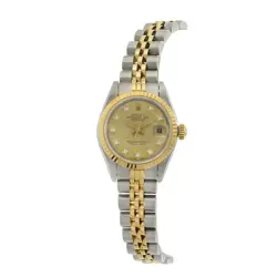 ROLEX DATEJUST 69173 CHAMPAGNE DIAMOND DIAL WATCH