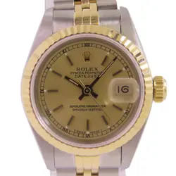 ROLEX LADY DATEJUST 69173 AUTOMATIC WATCH 18K YELLOW GOLD STAINLESS STEEL
