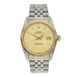 ROLEX DATEJUST 36 STEEL & GOLD 36MM AUTOMATIC MEN’S WATCH 16013 W/ PAPERS