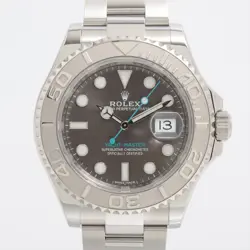 ROLEX YACHT‑MASTER 116622 SS×PT AT SLATE DIAL