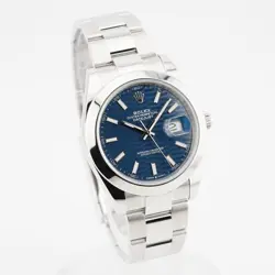 ROLEX Datejust 41 126300 Bright Blue Fluted Motif Oyster Warranty 2023 Box/Paper