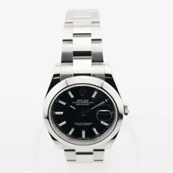 ROLEX Datejust 41 126300 Bright Blue Fluted Motif Oyster Warranty 2023 Box/Paper