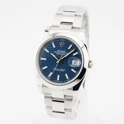 ROLEX Datejust 41 126300 Bright Blue Fluted Motif Oyster Warranty 2023 Box/Paper