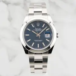 ROLEX Datejust 41 126300 Bright Blue Fluted Motif Oyster Warranty 2023 Box/Paper