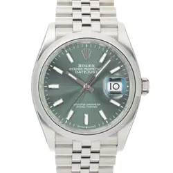 ROLEX DATEJUST 36 126200 MINT GREEN WARRANTY 2023 BOX/PAPER