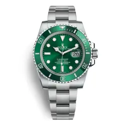 ROLEX SUBMARINER 16610 S/STEEL OYSTER 40MM WATCH GREEN DIAMOND DIAL GREEN INSERT