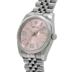 ROLEX 116234 Datejust Pink Wave/Diamond mens Wristwatch