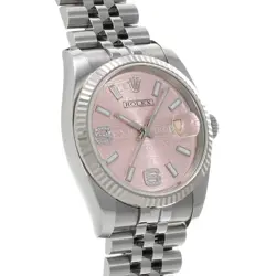 ROLEX 116234 Datejust Pink Wave/Diamond mens Wristwatch