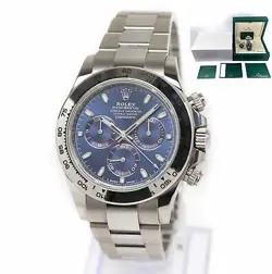 2023 UNPOLISHED ROLEX DAYTONA 116509 40MM WHITE GOLD BLUE DIAL BOX PAPERS