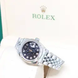 ROLEX 26MM BLACK JUBILEE DIAMONDS DIAL LADY DATEJUST REF: 179174 (Z SERIES)