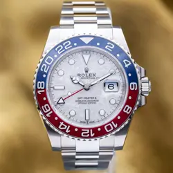 UNWORN 2023 ROLEX GMT MASTER II PEPSI METEORITE DIAL WHITE GOLD 40MM 126719BLRO
