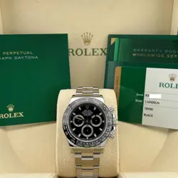 ROLEX DAYTONA 116500LN BLACK CERAMIC STAINLESS STEEL BOX PAPER