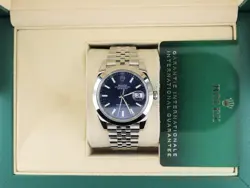 2023 ROLEX DATEJUST 126300 BLUE DIAL SS JUBILEE WITH PAPERS 41MM
